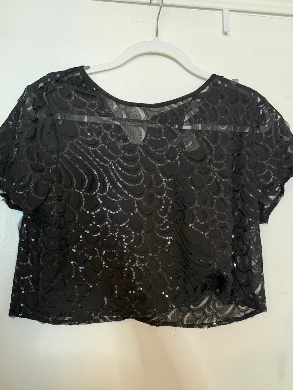 Line + Dot Charmant top Large Black sequins